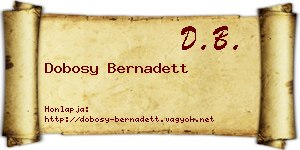 Dobosy Bernadett névjegykártya